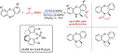 Bi Oac 3 Chiral Phosphoric Acid Catalyzed Enantioselective Allylation Of Seven Membered Cyclic Imines Dibenzo B F 1 4 Oxazepines Chemical Communications X Mol