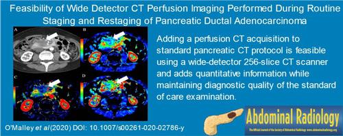 Feasibility Of Wide Detector Ct Perfusion Imaging Performed During Routine Staging And Restaging Of Pancreatic Ductal Adenocarcinoma Abdominal Radiology X Mol