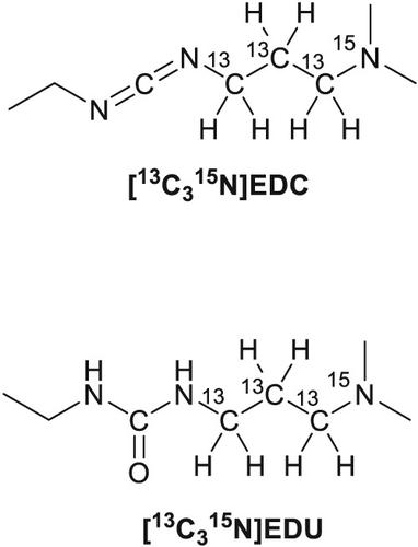 Synthesis Of Stable Isotope Labeled N 3 Dimethylaminopropyl N Ethylcarbodiimide And N 3 Dimethylaminopropyl N Ethylurea Journal Of Labelled Compounds And Radiopharmaceuticals X Mol