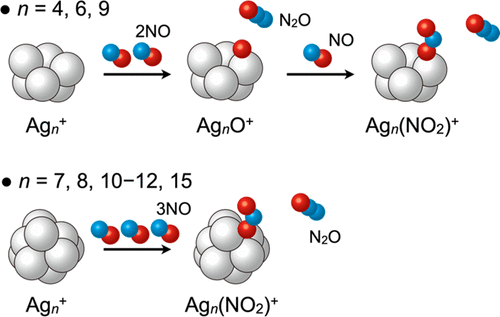 Reaction Kinetics Of Nitric Oxide On Size Selected Silver Cluster Cations The Journal Of Physical Chemistry C X Mol