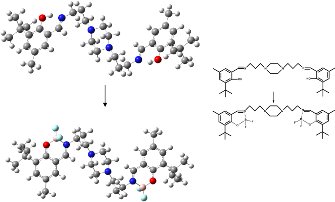 Crystal Structure Spectroscopic And Computational Studies Of N 2 O 2 Type Salen Based Schiff Base And Its Di Boron Complex Journal Of Chemical Crystallography X Mol