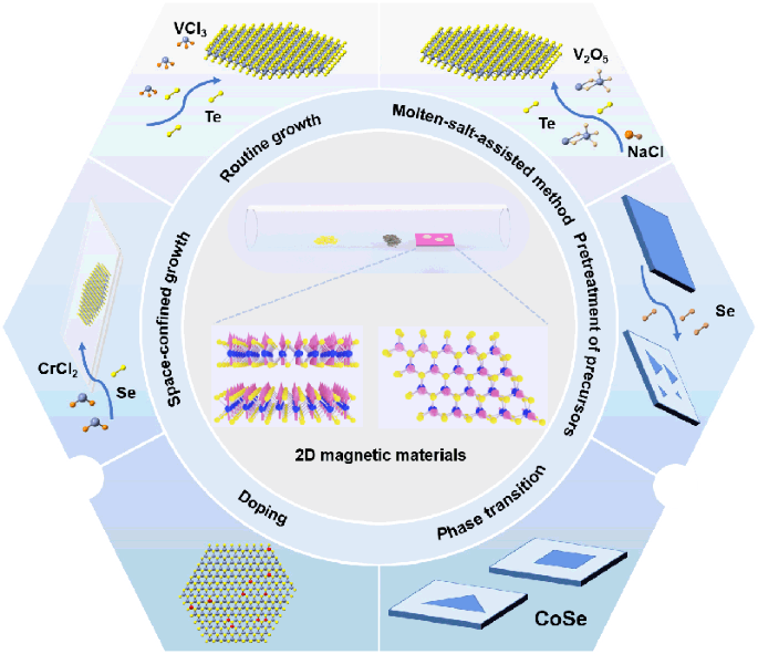 Synthesis Of Magnetic Two Dimensional Materials By Chemical Vapor