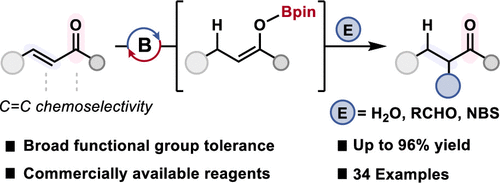 Borane Catalyzed Chemoselective Reduction And Hydrofunctionalization Of Enones Enabled By B O Transborylation Organic Letters X Mol