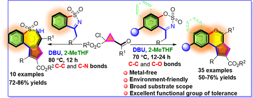 Substrate Controlled Domino Reaction Of N Sulfonyl Ketimines With 2 Aroyl 1 Chlorocyclopropanecarboxylates Access To Cyclopenta C Chromenes And Benzo F Cyclopenta D 1 2 Thiazepine Dioxides The Journal Of Organic Chemistry X Mol