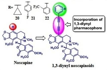 In Silico Inspired Design Of 1 3 Diynyl Congeners Of Noscapine As Promising Tubulin Binding Anticancer Agent Chemical Synthesis And Cellular Activity With Breast Cancer Cell Lines Chemistryselect X Mol