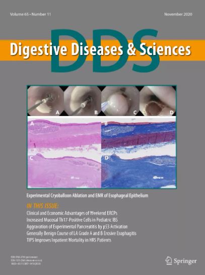 【荐刊】Digestive Diseases And Sciences | 发表权威研究者对肠胃病学、肝病学以及相关领域的见解- X-MOL资讯