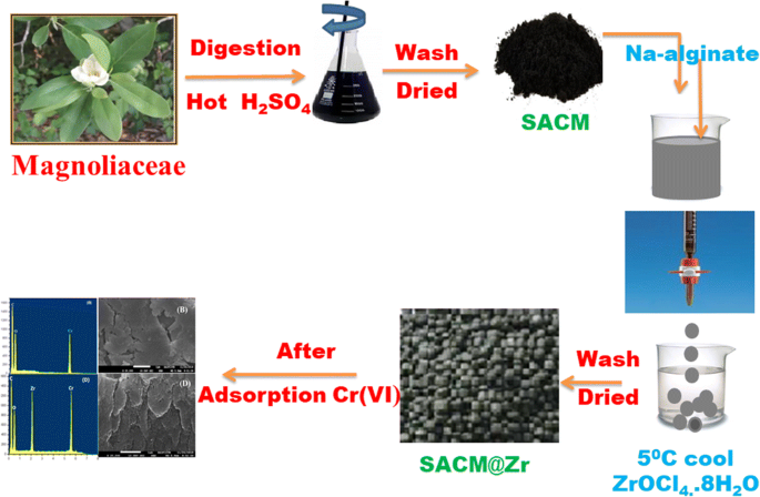 Zirconium-alginate beads doped with H 2 SO 4 -activated carbon derived ...