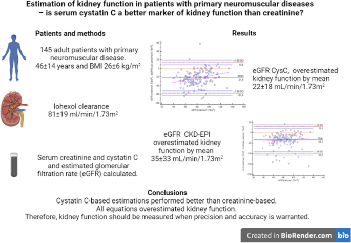原发性神经肌肉疾病患者肾功能的评估 血清胱抑素c 是否是比肌酐更好的肾功能标志物 Journal Of Nephrology X Mol