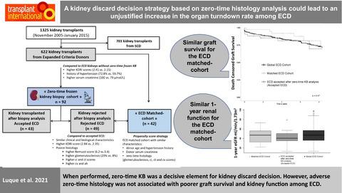 基于零时间组织学分析的肾脏丢弃决策策略可能导致ECD 中器官关闭率的不 