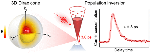 Population Inversion and Dirac Fermion Cooling in 3D Dirac 