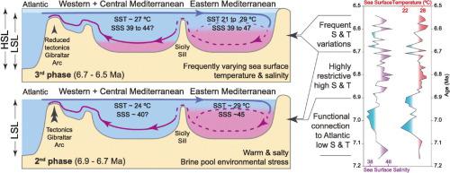 在墨西拿盐度危机之前，高盐度伴随着东地中海的构造限制,Palaeogeography, Palaeoclimatology ...