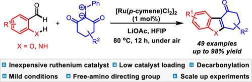 Ru(II)-Catalyzed Decarbonylative Alkylation and Annulations of ...