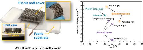 Soft-covered wearable thermoelectric device for body heat