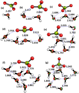 SO3-(H2O)n (n = 1-7) 簇中的结构、稳定性、热化学和键合：计算分析 