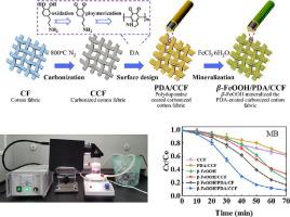 Polydopamine-coated carbonized cotton fabrics with β-FeOOH nanorods ...