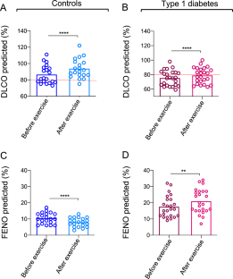 Early lung diffusion abnormalities and airways’ inflammation in