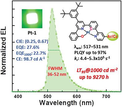 Sterically Hindered Tetradentate [Pt(O^N^C^N)] Emitters with