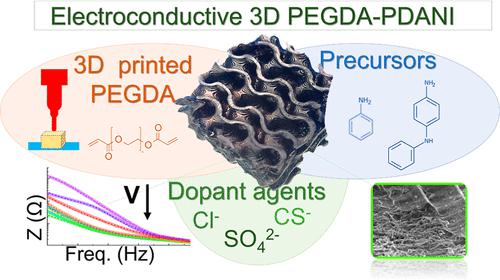 前体和掺杂剂在通过原位聚合方法生产 3D 打印 PEGDA-PDANI 电活性复合材料中的作用,ACS Applied Polymer ...