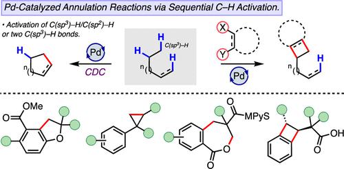 通过 C(sp2)–H/C(sp3)–H 或 C(sp3)–H/C(sp3)–H 键的连续 C–H 活化实现钯催化环化,ACS ...