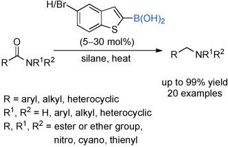 Selective Reduction of Amides to Amines by Boronic Acid Catalyzed ...