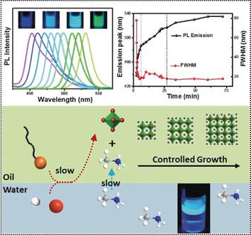 Controlled Growth of CH3 NH3 PbBr3 Perovskite Nanocrystals via a Water ...