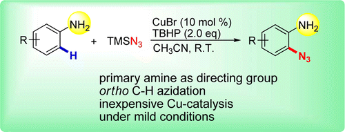 Copper-Catalyzed C–H Azidation of Anilines under Mild Conditions ...