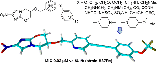 Synthesis And Structure Activity Relationships For Extended Side Chain Analogues Of The Antitubercular Drug 6s 2 Nitro 6 4 Trifluoromethoxy Benzyl Oxy 6 7 Dihydro 5h Imidazo 2 1 B 1 3 Oxazine Pa 4 Journal Of Medicinal Chemistry X Mol