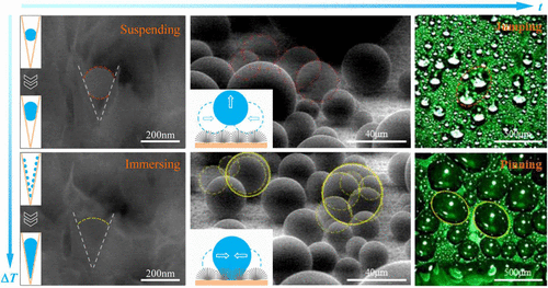 Wetting Transition of Condensed Droplets on Nanostructured ...