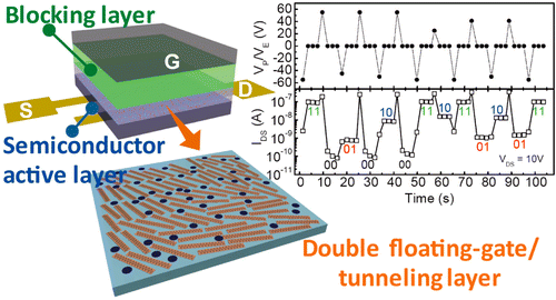 Nonvolatile Transistor Memory with Self-Assembled Semiconducting