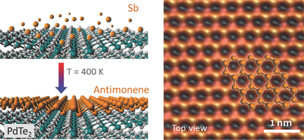 Epitaxial Growth and Air‐Stability of Monolayer Antimonene on PdTe2 ...