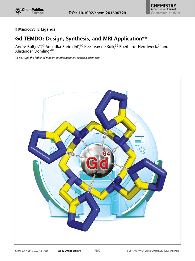 代表作：Gd-TEMDO：设计，合成和MRI应用,Chemistry - A European Journal - X-MOL