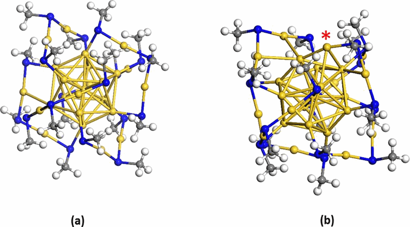 Active sites of ligand protected au25 nanoparticle catalysts for co2