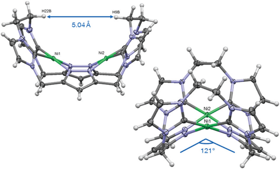 图3. 环状主体的晶体结构(不同的角度).图片来源: chem. commu.